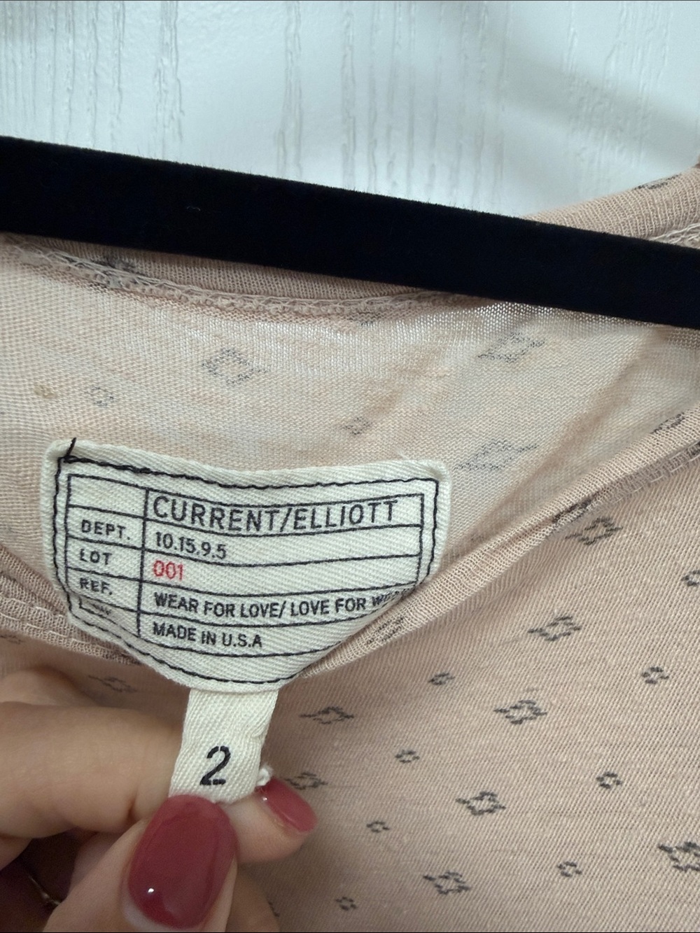 Current Elliott Ruffle Short Sleeve Top in Blush Pink - Picture 5 of 6